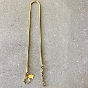 Vintage Forstner gold filled watch fob chain, 21”